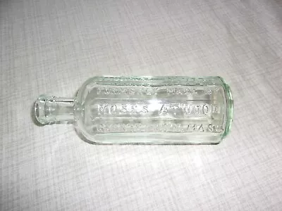 Vtg Glass Bottle Atwood Jaundice Bitters Formerly By Moses Medicine Green Tint • $19.99