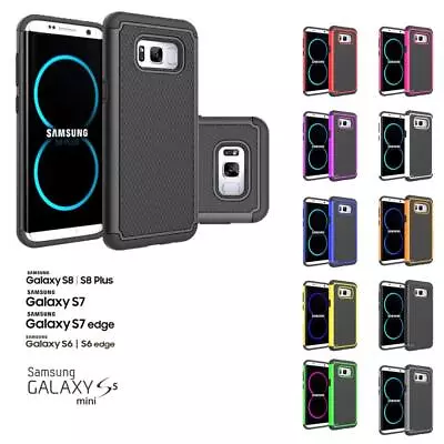 Samsung Galaxy S6 Edge S7 S7Edge S8 S8 Plus Slim Shockproof Silicone Case Cover • £3.75