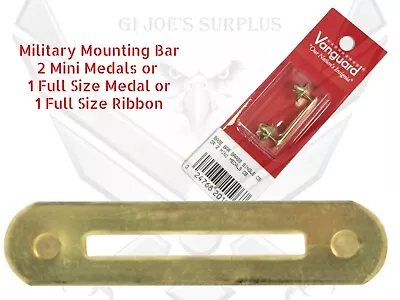 New Military Vanguard Ribbon Mounting Bar 2 Mini Or 1 Full Size Medal/Ribbon 1G2 • $3.99