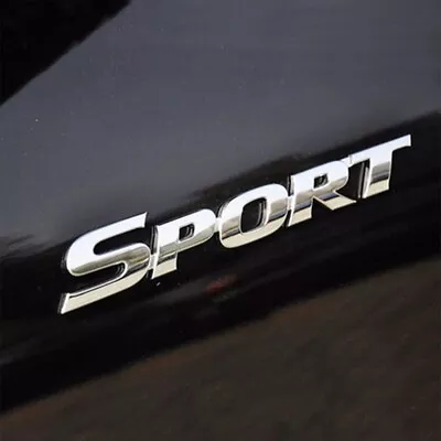 Silver SPORT 3D Logo Emblem Car Trunk Fender Badge Sticker Metal Decal Universal • $7.32