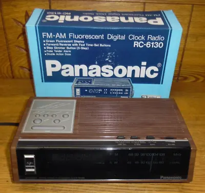 Vintage Panasonic FM AM Fluorescent Digital Clock Radio RC-6130 #2 • $39.99