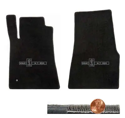 2005-2010 Shelby Mustang Black 2pc Ultimat Front Floor Mats - GT500 Cobra Logos • $160.99