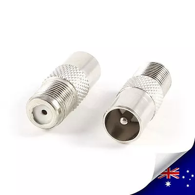 2 X F Type Female To PAL Male Plug RF Coaxial Connector Adapter -NEW (N075B)  • $5.88