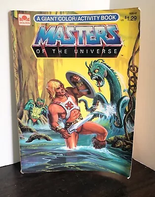 Masters Of The Universe 1984 Golden Coloring And Activity Book Used Some Colored • $18.99