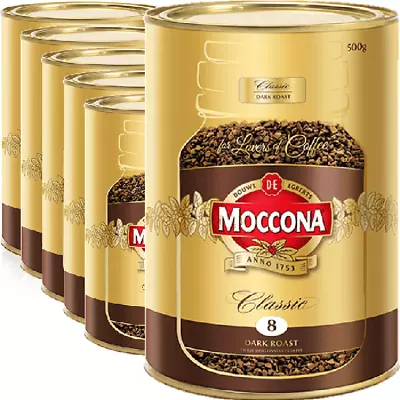 NEW 6x Moccona Dark Roast Classic Instant Coffee 500g Pack Can BULK • $173.69