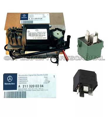 Original Mercedes W220 W211 W219 Airmatic Suspension Compressor Air Pump + Relay • $440.99