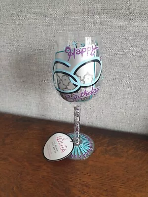 Lolita 60 & Stylish Wine Glass. Sixty 60TH Birthday Gift Rare Retired USA • £15