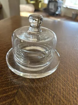 Petite Glass Butter Bell/Dish.  Elegant And Lovely. • $9