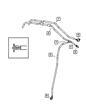 Genuine Mopar Vacuum Hose 68013556AC • $17.47