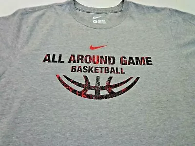 Nike Basketball  All Around Game  Gray  T-Shirt   Size XL Regular Fit  • $11.99