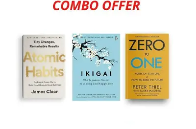 $43.68 • Buy Set Of 3 Books Atomic Habit +Ikigai+ Zero To One Paperback