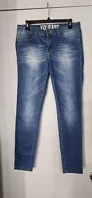 Women's VIP Skinny Blue Jeans Size 11/12 Denim • $11.25