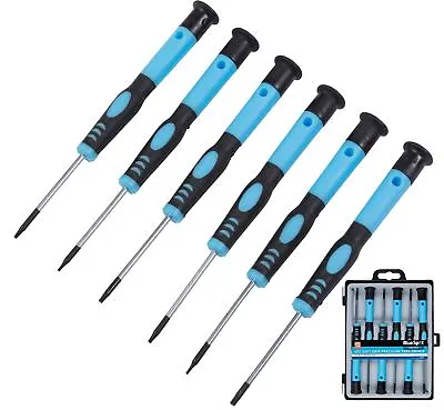 6pc Precision Torx Screwdriver Set Magnetic Tips T5 T6 T7 T8 T9 T10 12620 • £8.39