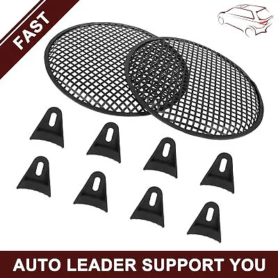 Universal Piece Of 2 Black Car Audio Speaker Cover Mesh Subwoofer Grill 12  • £12.23