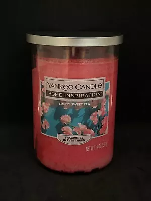 Yankee Candle Home Inspirations 19 Oz Simply Sweet Pea Glass Candle BRAND NEW! • £18.14