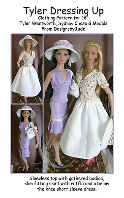 Dressing Up Doll Clothes Sewing Pattern For Tyler Tonner • $12.95