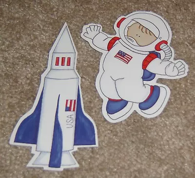 My Mind's Eye Friend Diecuts.....Astronaut And Space Rocket.    HTF • $3.99