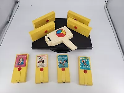 Vintage Fisher Price Movie Viewer + 8 Cartridges - Disney Movies As Is  • $30.42