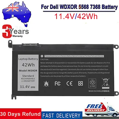 WDX0R Battery For Dell Inspiron 15 5565 5567 5568 5570 5575 5578 5579 5580 • $44.99