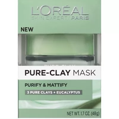 L'Oreal Pure-Clay Mask Purify & Mattify 1.7oz.(48g) New In Box • $11.21