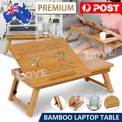 $31.95 • Buy Bamboo Laptop Stand Desk Lap Bed Tray Table Computer Portable Foldable Home AU