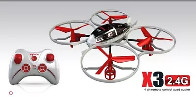 9  Syma X3 2.4G 4CH Channel RC Helicopter W/ Gyro Red Quad Heli Copter PRO Radio • $49.95