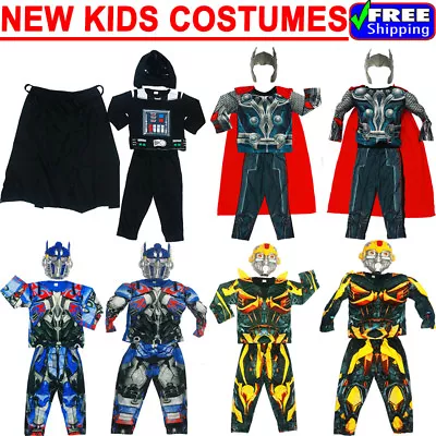 New Size 2-12 Kids Costumes Muscle Boys Thor Star Wars Transformers Avenger Gift • $28.50