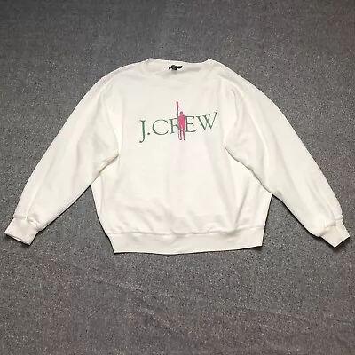 J Crew Womens Sweater Large Sweatshirt French Terry Oarsman Relaxed • $24.99