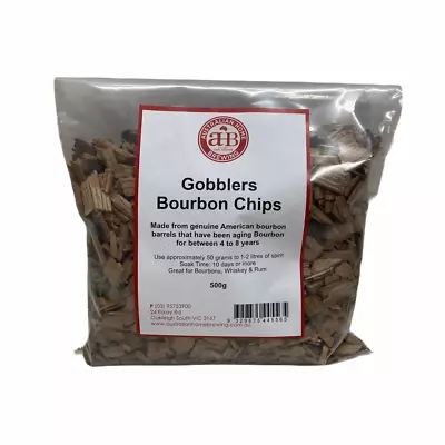 Gobblers Bourbon Chips 500g - Whiskey Chips Rum  Charred Barrel Oak Home Brew • $42.90