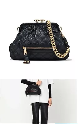 MARC JACOBS Black Quilted Little Stam Bag • $490