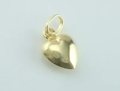 New 9ct Yellow Gold Heart Charm / Pendant • £25.99