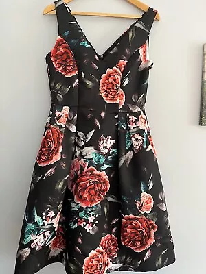 Marks And Spencer Fit And Flare Occasion Dress Size 10 • £10