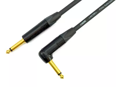 £20.38 • Buy Klotz Cable Guitar Lead Black Gold Neutrik Straight To Right Angle Jack AC106