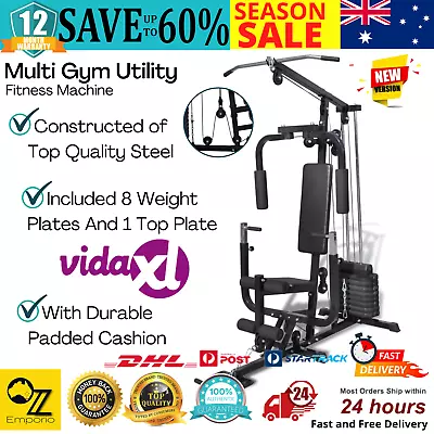 VidaXL Multi Gym Utility Fitness Machine Studio Home Commercial Gym Trainer Unit • $585.76