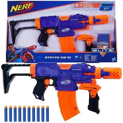 Nerf Elite N Strike Stryfe CQ-10 Motorised Blaster With 10 Darts USA Import RARE • $186.99