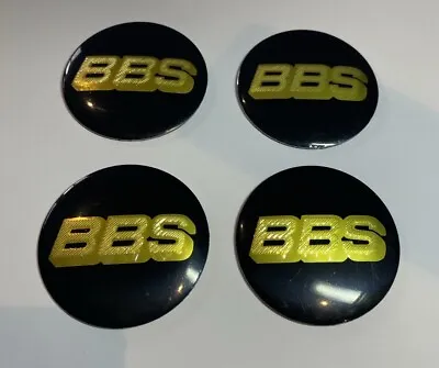 BBS Wheel Centre Caps Black & Gold 70mm Stickers/Emblems Cap • $38