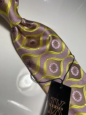 Nwt Verse 9 Multi Color Geometric Style Print Silk Designs Neck Tie & Hanky • $24.99