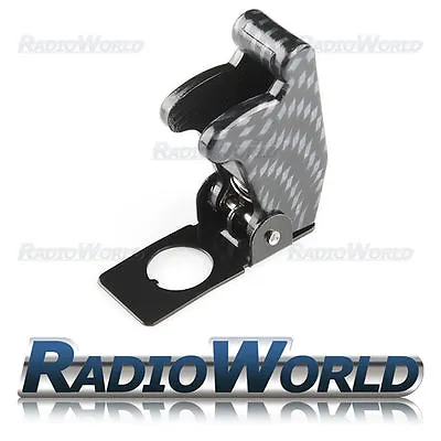 Carbon Fibre Effect Aircraft  Missile Style Toggle Switch Protective Flip Cover • $3.10