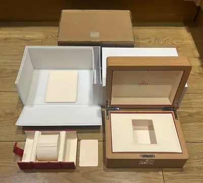 £119.99 • Buy Genuine New Style Omega Wooden Watch Presentation Box With Travel Case & Wallet