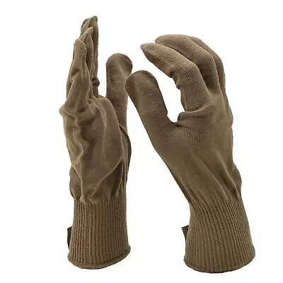 Original US Military Gloves Knitted Mittens Inserts Liners Warmers Brown NEW • $13.52