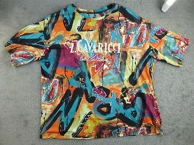 Vintage Z. Cavaricci Collection Abstract All Over Print T Shirt Size M/L • $28