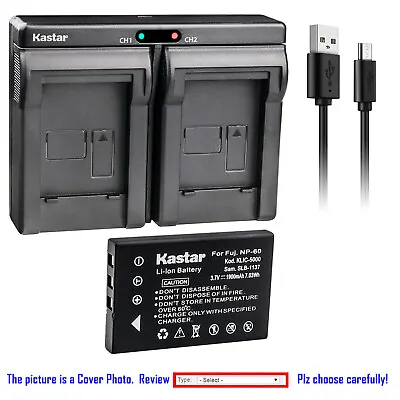 Kastar Battery Dual Charger For Universal Remote Control URC MX 880 As NP-60 • $14.39