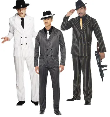 Gangster Costume 1920s Mens Fancy Dress Outfit 20s Zoot Suit Adults New M-XL • £29.99