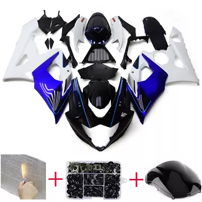 Blue White Black Fairing Kit For Suzuki GSXR1000 K5 2005 2006 ABS Full Bodywork • $405.95