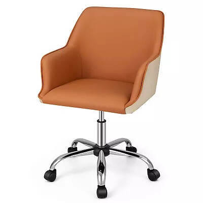 PU Leather Office Chair Computer Desk Chair Executive Leisure Armchair Orange • $145.95