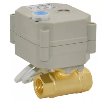 Brass 1/4  12VDC CR2-01 2 Wires Power On/Off Motorized Electric Ball Valve • $48.99