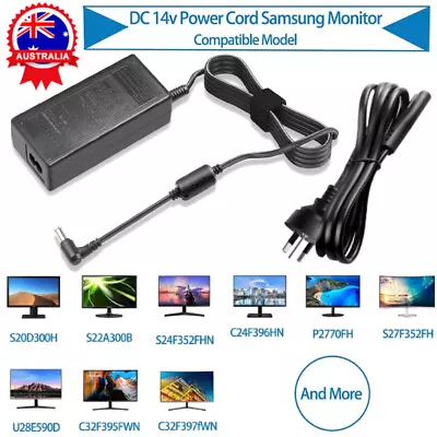 14V 3A Power Supply For Samsung Monitor SyncMaster Screen TFT LED LCD TV Display • $18.99