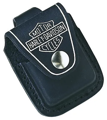 New ZIPPO Harley Davidson Lighter Pouch Leather Black Genuine AU Stock • $35.99