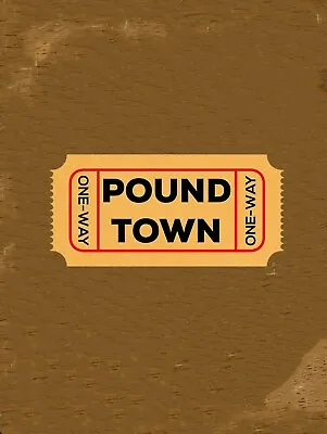 Ticket To Pound Town Sticker Meme Sticker Funny Waterproof Vinyl Sticker Decal • $3.85