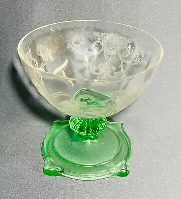 Heisey Elegant Glass Carcasonne Old Colony Sherbet Moongleam Foot 1930-38 • $14.99